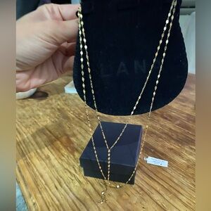 Lana Double Strand Lariat Style 14K Yellow Gold necklace-Blake